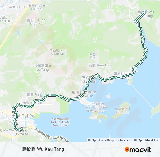 20R Bus Line Map