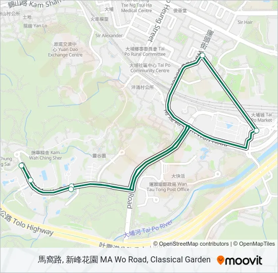 20S Bus Line Map