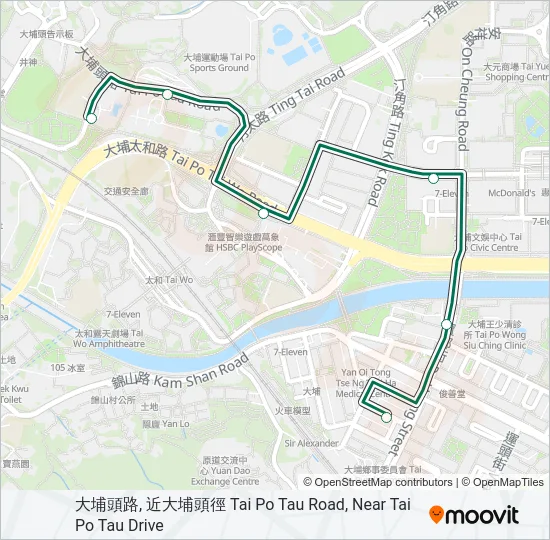 21A Bus Line Map