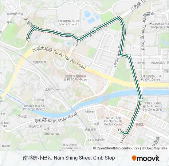 21A Bus Line Map