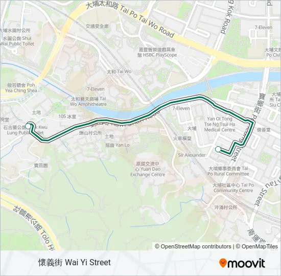 22K Bus Line Map