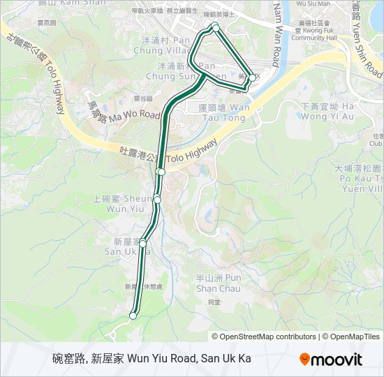 巴士23K的線路圖