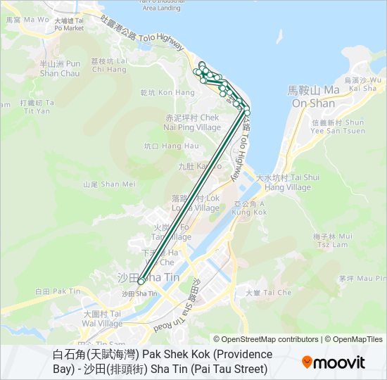 巴士27A的線路圖