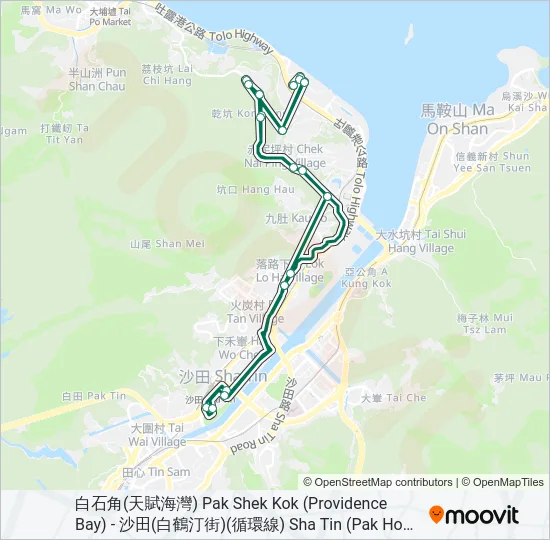 巴士28S的線路圖