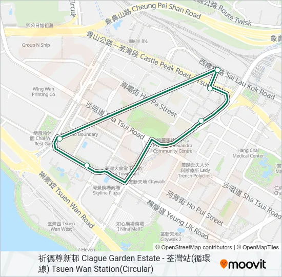 301 Bus Line Map