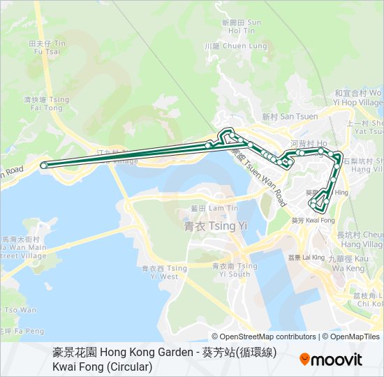 巴士302的線路圖