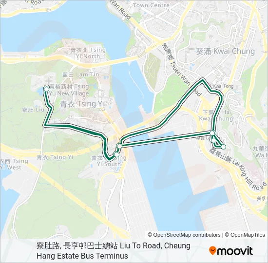 405 Bus Line Map