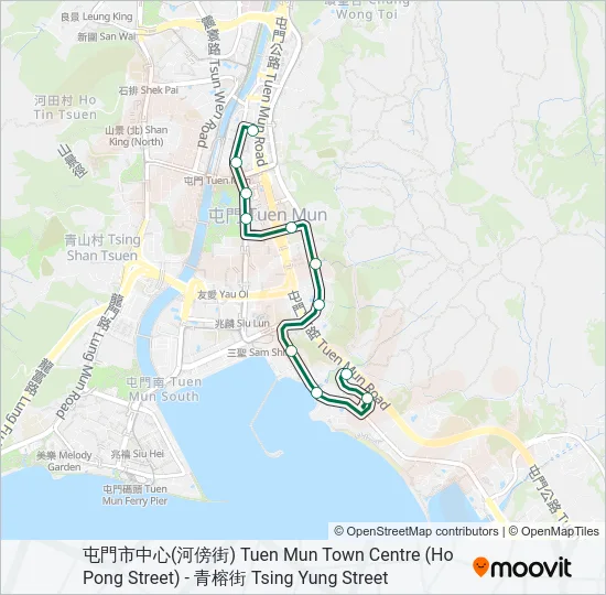 43A Bus Line Map