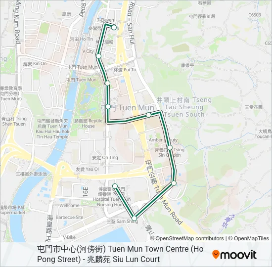 43C Bus Line Map