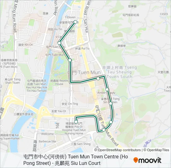 43C Bus Line Map