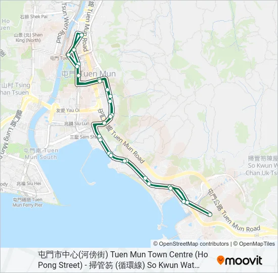 43S Bus Line Map
