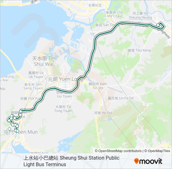 巴士44A的線路圖