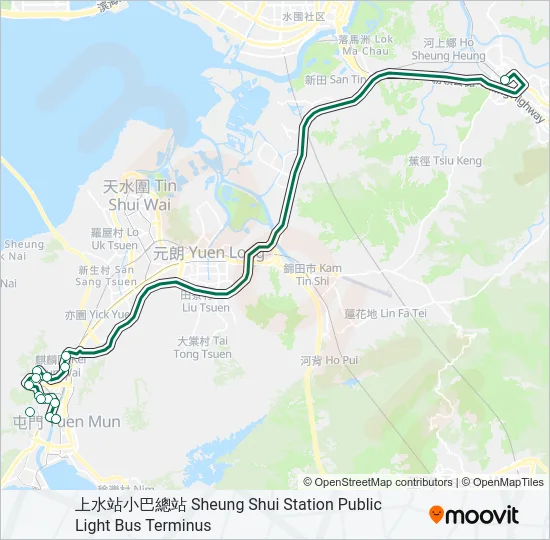 44A Bus Line Map