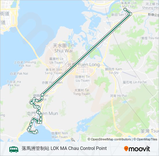 44B bus Line Map