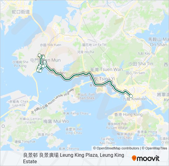 巴士48S的線路圖