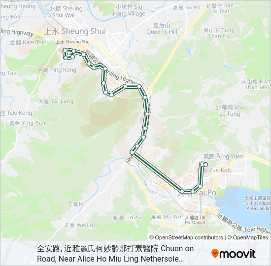 巴士502的線路圖