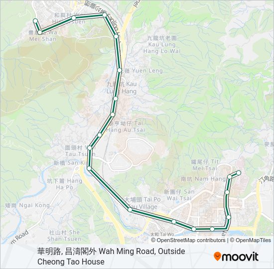 巴士502的線路圖