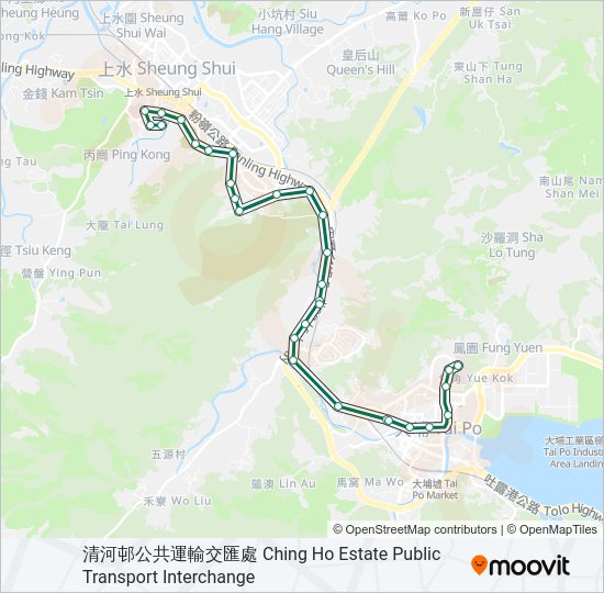 巴士502的線路圖