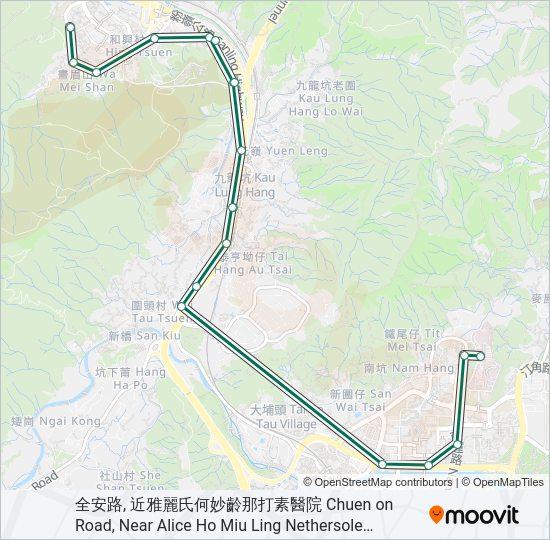 巴士502的線路圖