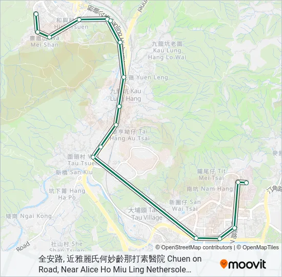 502 Bus Line Map