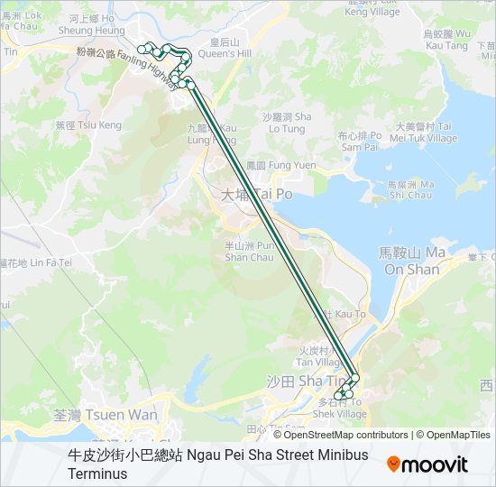巴士505的線路圖