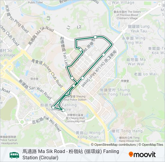 507 bus Line Map