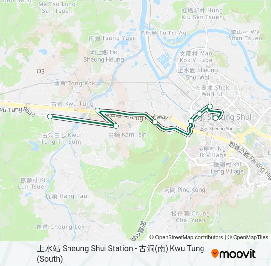 50A Bus Line Map