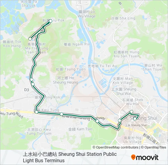 51B Bus Line Map