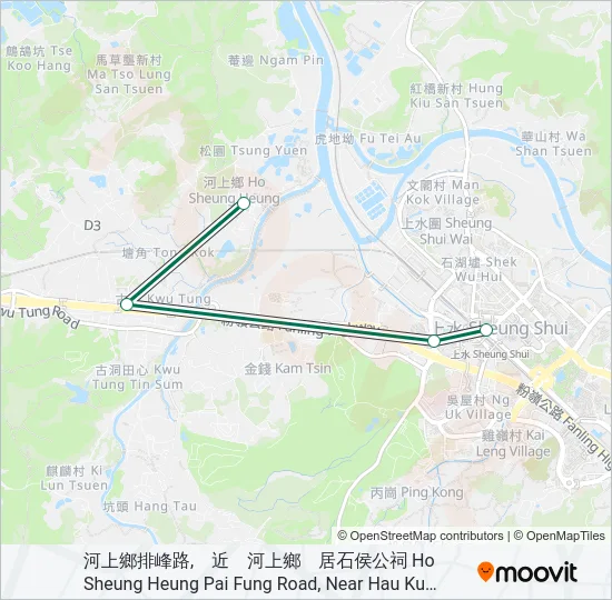 巴士51K的線路圖