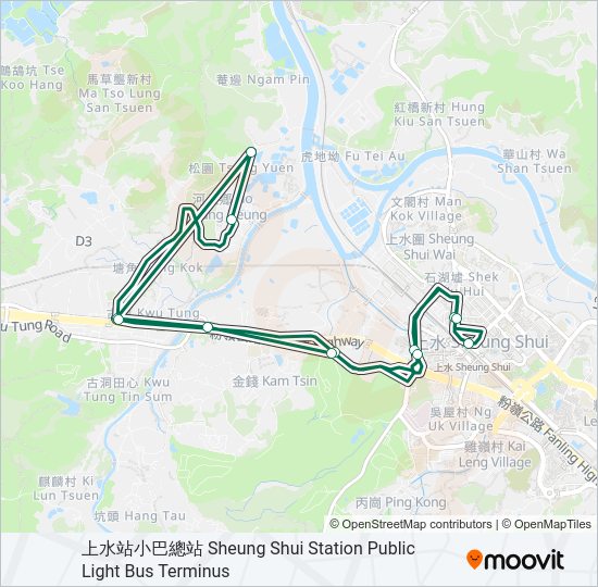 巴士51K的線路圖