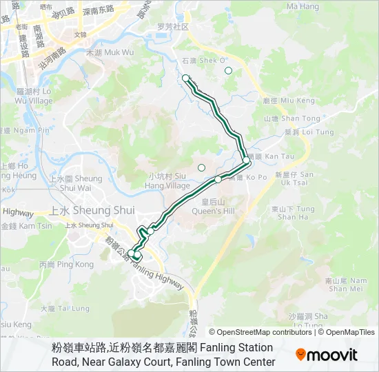 52K Bus Line Map