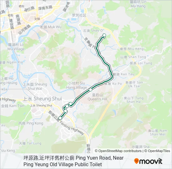 52K Bus Line Map
