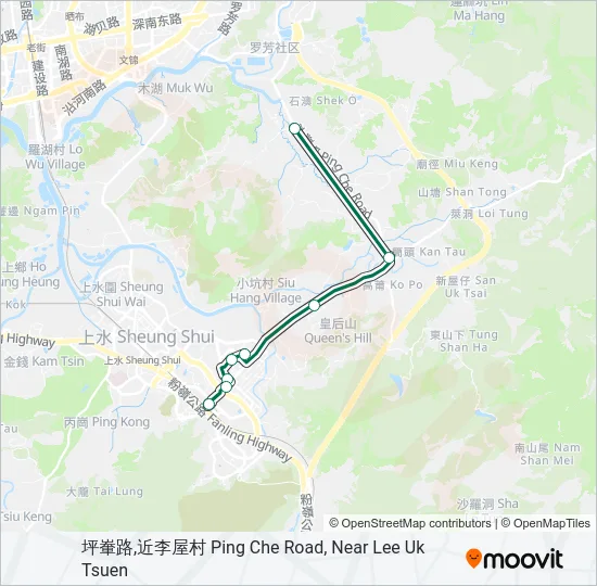 52K Bus Line Map