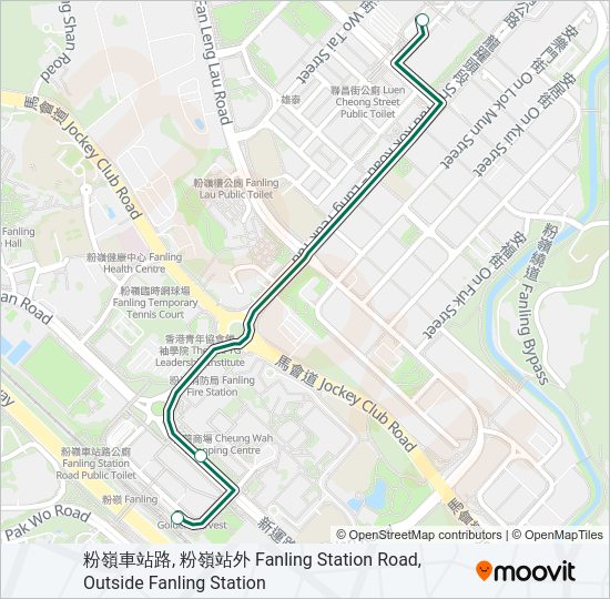 巴士54A的線路圖