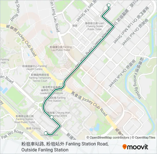 54A Bus Line Map