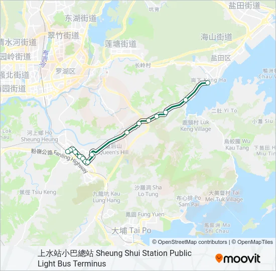 55K Bus Line Map