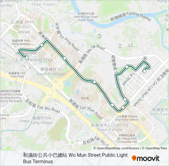55K Bus Line Map