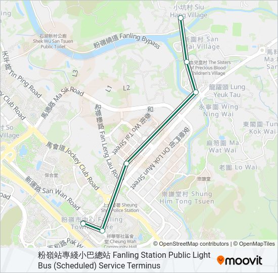 巴士56C的線路圖