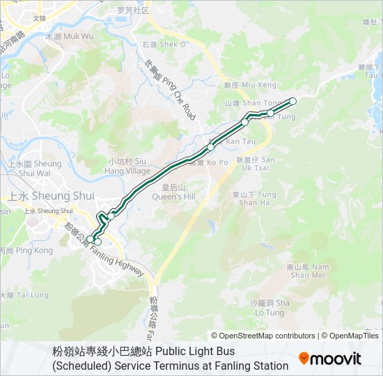 巴士56K的線路圖
