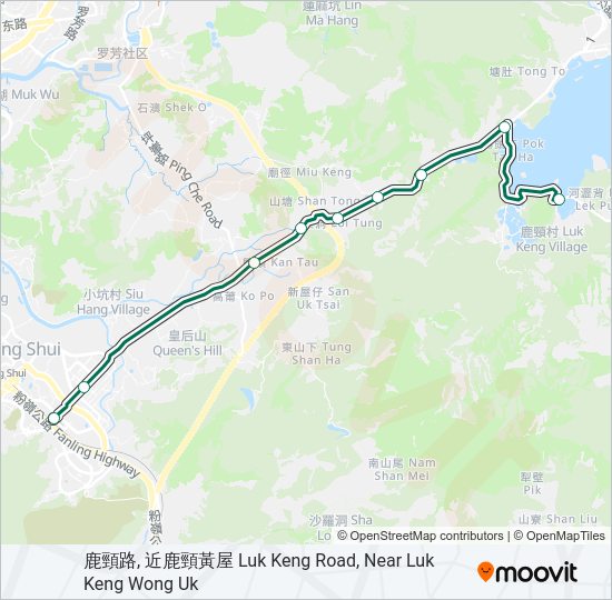 巴士56K的線路圖