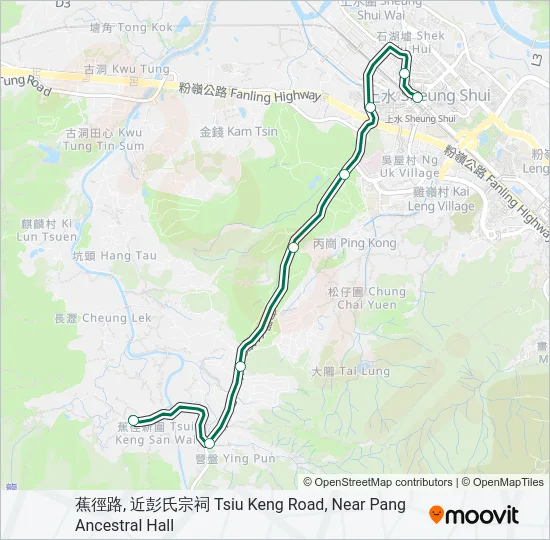 57K Bus Line Map