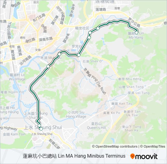 巴士59K的線路圖