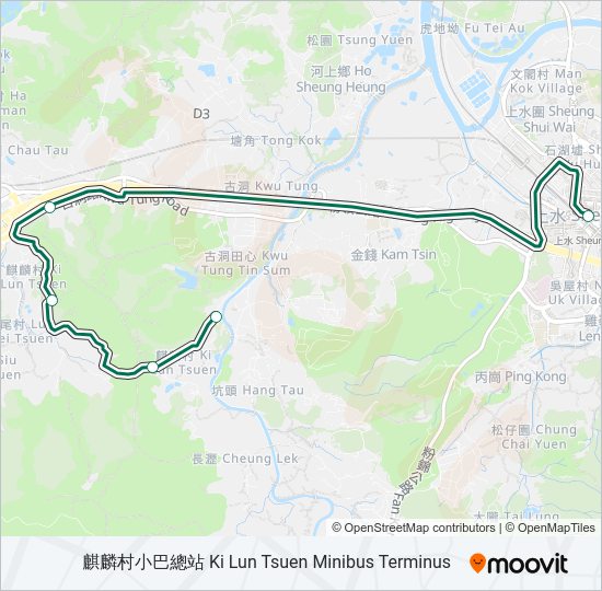 巴士605的線路圖