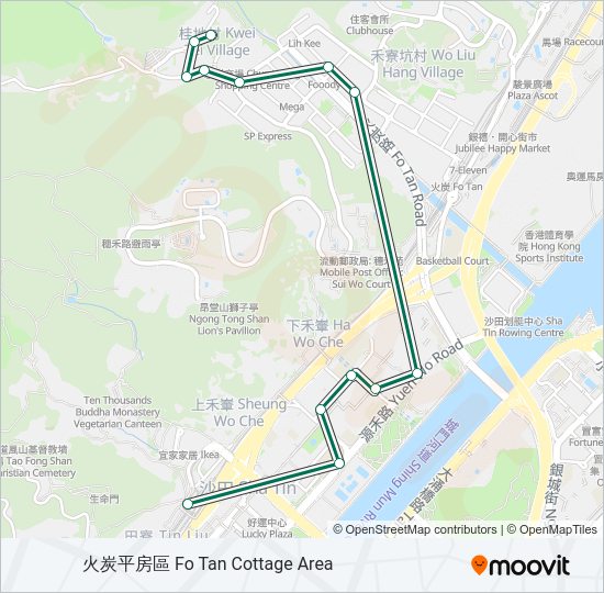巴士60K的線路圖