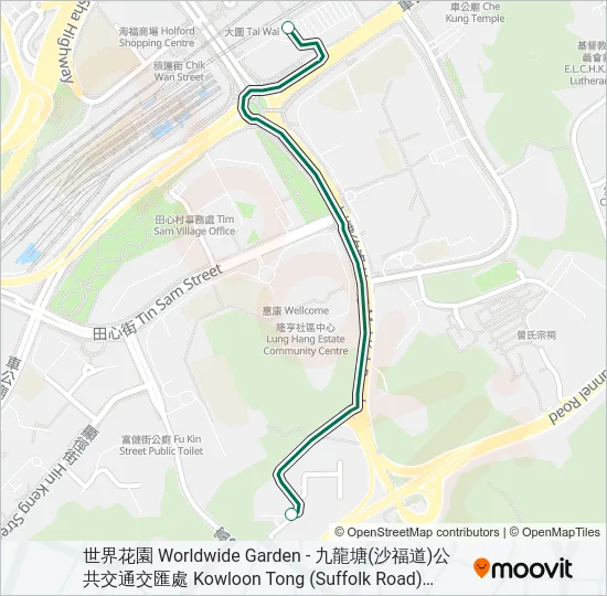 巴士61M的線路圖