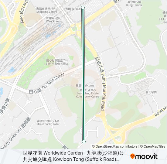 巴士61M的線路圖