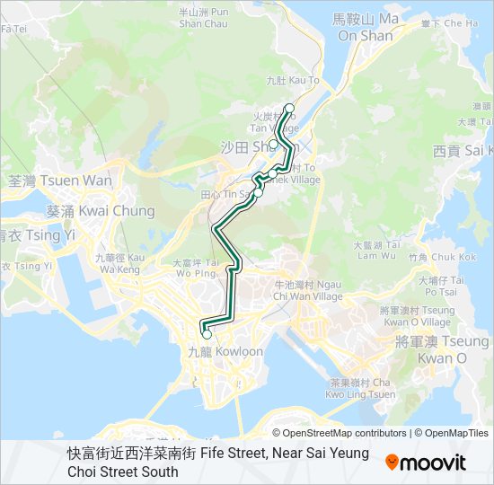 巴士61S的線路圖