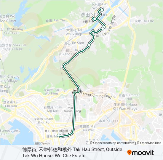 巴士61S的線路圖