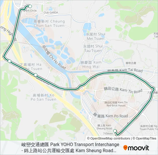 620 Bus Line Map
