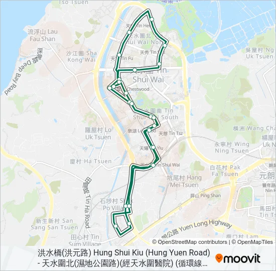 621 Bus Line Map